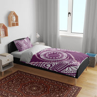 Cook Islands Gospel Day Bedding Set Maroon Tribal Curves LT05 - Polynesian Pride