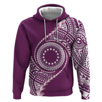 Cook Islands Gospel Day Hoodie Maroon Tribal Curves LT05 Pullover Hoodie Maroon - Polynesian Pride