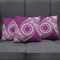 Cook Islands Gospel Day Pillow Cover Maroon Tribal Curves LT05 - Polynesian Pride