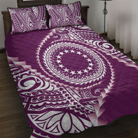 Cook Islands Gospel Day Quilt Bed Set Maroon Tribal Curves LT05 Maroon - Polynesian Pride