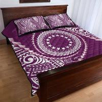 Cook Islands Gospel Day Quilt Bed Set Maroon Tribal Curves LT05 - Polynesian Pride