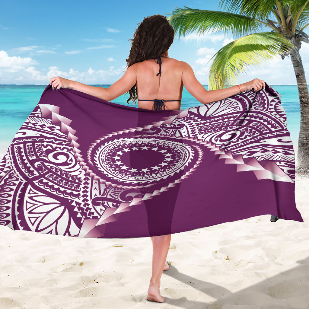 Cook Islands Gospel Day Sarong Maroon Tribal Curves LT05 - Polynesian Pride