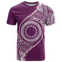 Cook Islands Gospel Day T Shirt Maroon Tribal Curves LT05 Maroon - Polynesian Pride