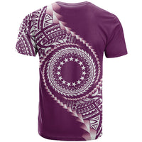 Cook Islands Gospel Day T Shirt Maroon Tribal Curves LT05 - Polynesian Pride