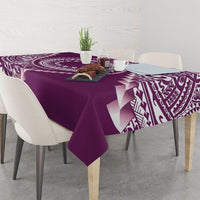 Cook Islands Gospel Day Tablecloth Maroon Tribal Curves LT05 - Polynesian Pride