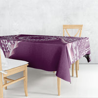 Cook Islands Gospel Day Tablecloth Maroon Tribal Curves LT05 - Polynesian Pride