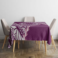 Cook Islands Gospel Day Tablecloth Maroon Tribal Curves LT05 - Polynesian Pride