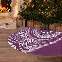 Cook Islands Gospel Day Tree Skirt Maroon Tribal Curves LT05 - Polynesian Pride