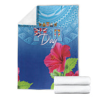 Bula Fiji Day Blanket Traditional Tapa Pattern With Hibiscus LT05 - Polynesian Pride