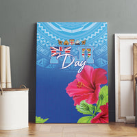 Bula Fiji Day Canvas Wall Art Traditional Tapa Pattern With Hibiscus LT05 - Polynesian Pride