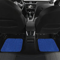 Bula Fiji Day Car Mats Traditional Tapa Pattern With Hibiscus LT05 Set 2pcs - Back Blue - Polynesian Pride