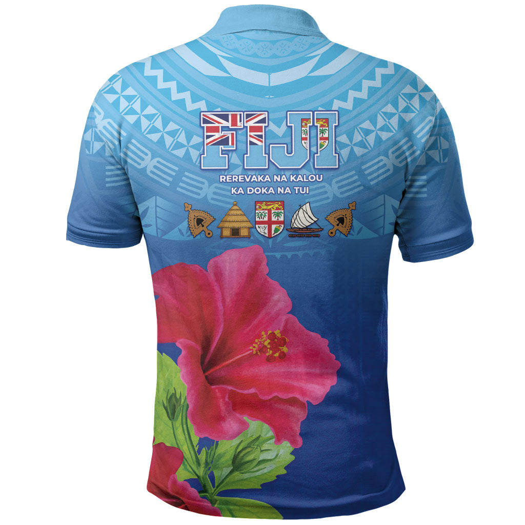 Bula Fiji Day Polo Shirt Traditional Tapa Pattern With Hibiscus LT05 - Polynesian Pride