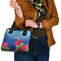 Bula Fiji Day Shoulder Handbag Traditional Tapa Pattern With Hibiscus LT05 - Polynesian Pride