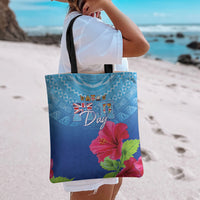 Bula Fiji Day Tote Bag Traditional Tapa Pattern With Hibiscus LT05 - Polynesian Pride