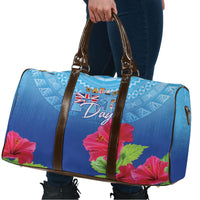 Bula Fiji Day Travel Bag Traditional Tapa Pattern With Hibiscus LT05 - Polynesian Pride