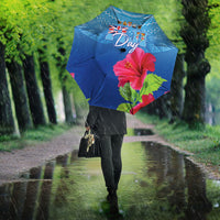 Bula Fiji Day Umbrella Traditional Tapa Pattern With Hibiscus LT05 - Polynesian Pride
