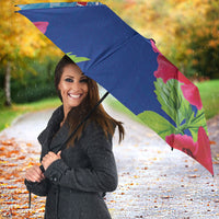 Bula Fiji Day Umbrella Traditional Tapa Pattern With Hibiscus LT05 - Polynesian Pride
