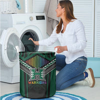 Hawaii Warriors Football Laundry Basket Rainbow Kakau Pattern Black LT05 - Polynesian Pride