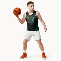 Custom Hawaii Warriors Football Basketball Jersey Rainbow Kakau Pattern Black LT05 - Polynesian Pride