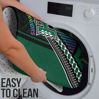Hawaii Warriors Football Bathroom Set Rainbow Kakau Pattern Black LT05 - Polynesian Pride
