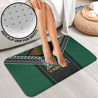 Hawaii Warriors Football Bathroom Set Rainbow Kakau Pattern Black LT05 - Polynesian Pride