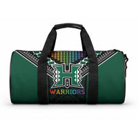 Hawaii Warriors Football Duffle Bag Rainbow Kakau Pattern Black LT05 One size Black - Polynesian Pride