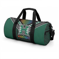Hawaii Warriors Football Duffle Bag Rainbow Kakau Pattern Black LT05 - Polynesian Pride