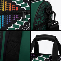 Hawaii Warriors Football Duffle Bag Rainbow Kakau Pattern Black LT05 - Polynesian Pride
