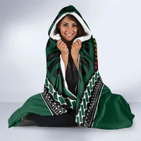 Hawaii Warriors Football Hooded Blanket Rainbow Kakau Pattern Black LT05 - Polynesian Pride