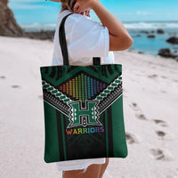 Hawaii Warriors Football Tote Bag Rainbow Kakau Pattern Black LT05 - Polynesian Pride