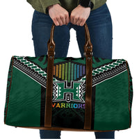 Hawaii Warriors Football Travel Bag Rainbow Kakau Pattern Black LT05 Black - Polynesian Pride