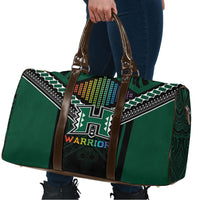 Hawaii Warriors Football Travel Bag Rainbow Kakau Pattern Black LT05 - Polynesian Pride