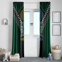 Hawaii Warriors Football Window Curtain Rainbow Kakau Pattern Black LT05 - Polynesian Pride