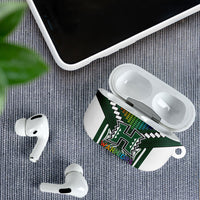 Hawaii Warriors Football AirPods Case Rainbow Kakau Pattern Green LT05 - Polynesian Pride