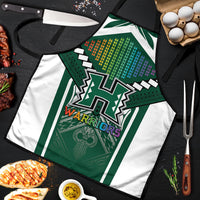 Hawaii Warriors Football Apron Rainbow Kakau Pattern Green LT05 Green - Polynesian Pride
