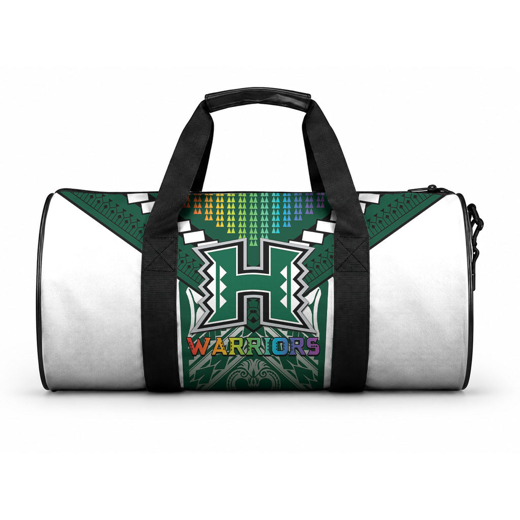 Hawaii Warriors Football Duffle Bag Rainbow Kakau Pattern Green LT05 One size Green - Polynesian Pride