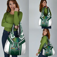 Hawaii Warriors Football Grocery Bag Rainbow Kakau Pattern Green LT05 - Polynesian Pride