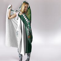 Hawaii Warriors Football Hooded Blanket Rainbow Kakau Pattern Green LT05 - Polynesian Pride