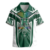 Custom Hawaii Warriors Football Kid Hawaiian Shirt Rainbow Kakau Pattern Green LT05 - Polynesian Pride