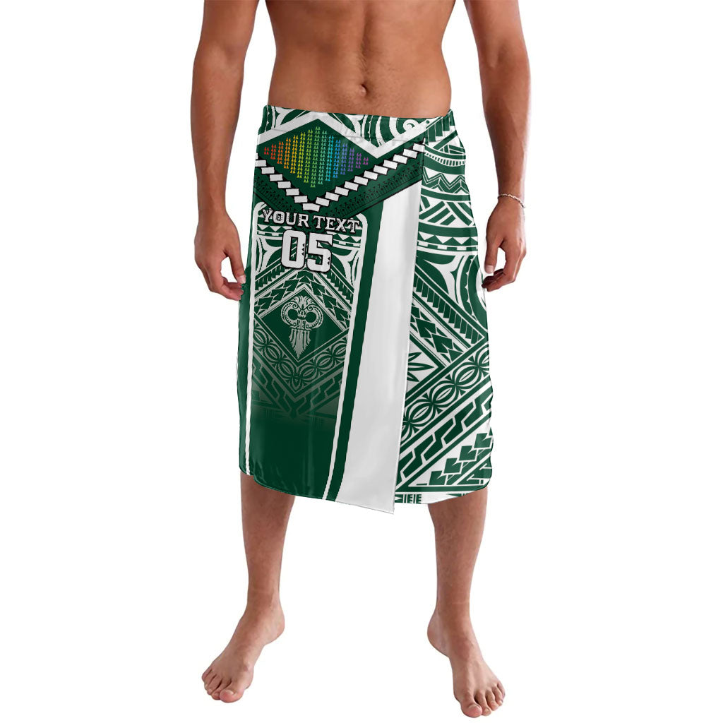 Custom Hawaii Warriors Football Lavalava Rainbow Kakau Pattern Green LT05 Green - Polynesian Pride
