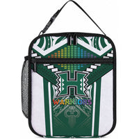 Hawaii Warriors Football Lunch Bag Rainbow Kakau Pattern Green LT05 10.2 × 8.3 × 4.3 inch Green - Polynesian Pride