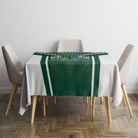 Hawaii Warriors Football Tablecloth Rainbow Kakau Pattern Green LT05 - Polynesian Pride