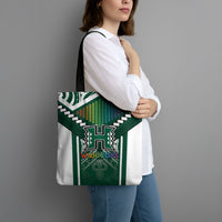 Hawaii Warriors Football Tote Bag Rainbow Kakau Pattern Green LT05 - Polynesian Pride