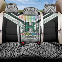 Hawaii Warriors Football Back Car Seat Cover Rainbow Kakau Pattern White LT05 One Size White - Polynesian Pride