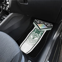 Custom Hawaii Warriors Football Car Mats Rainbow Kakau Pattern White LT05 - Polynesian Pride