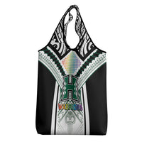 Hawaii Warriors Football Grocery Bag Rainbow Kakau Pattern White LT05 - Polynesian Pride