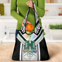 Hawaii Warriors Football Grocery Bag Rainbow Kakau Pattern White LT05 - Polynesian Pride