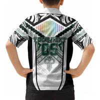 Custom Hawaii Warriors Football Hawaiian Shirt Rainbow Kakau Pattern White LT05 - Polynesian Pride