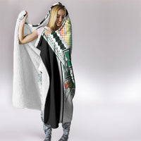 Hawaii Warriors Football Hooded Blanket Rainbow Kakau Pattern White LT05 - Polynesian Pride