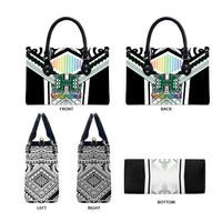 Hawaii Warriors Football Leather Bag Rainbow Kakau Pattern White LT05 - Polynesian Pride